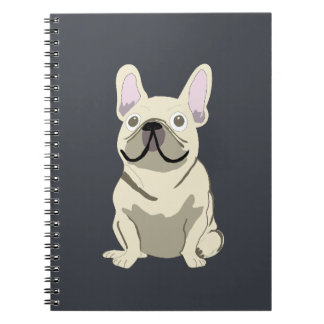 Creme-Französische Bulldogge Notizblock