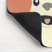 Creme-Französische Bulldogge, Terrakotta Mousepad (Ecke)