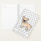 Creme French Bulldog Niedlicher Cartoon Dog & Text Planer (Anzeige)