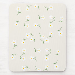 Creme-Gänseblümchen-Blumen-Mauspad Mousepad