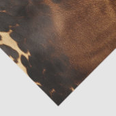Creme Gepunktet Brown Black Cowhide Seidenpapier (Detail)
