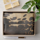 Creme Gepunktet Brown Black Cowhide Seidenpapier (Geschenk)