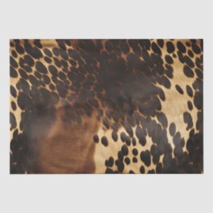 Creme Gepunktet Brown Black Cowhide Seidenpapier