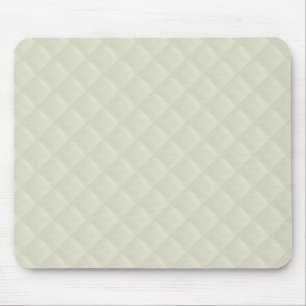 Creme gestepptes Leder Mousepad