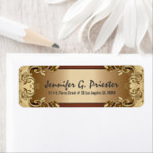 Creme Gold & Brown Vintages Blumendesign (Insitu)