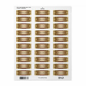 Creme Gold & Brown Vintages Blumendesign (Vorne)