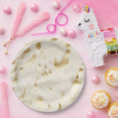 Creme Gold Cowhide Pappteller (Party)