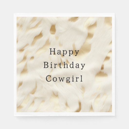 Creme Gold Cowhide Serviette (Vorderseite)