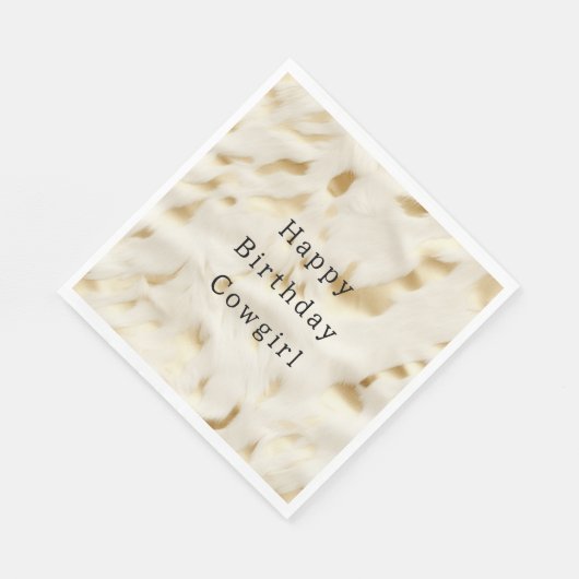 Creme Gold Cowhide Serviette (Ecke)