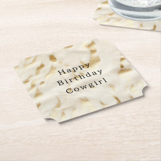 Creme Gold Cowhide Untersetzer (angewinkelt)