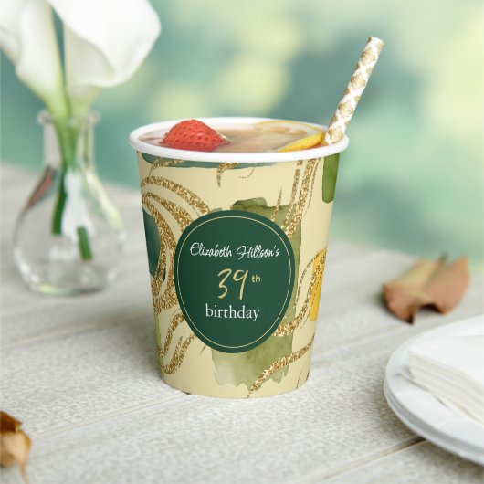 Creme-Gold Fauxgold Pappbecher (In Situ)