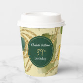Creme-Gold Fauxgold Pappbecher (Vorderseite)