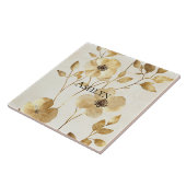 Creme Gold Floral Fliese (Seite)
