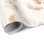 Creme Gold Herbstlaub Geschenkpapier (Rolleneckpunkt)