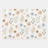 Creme Gold Herbstlaub Geschenkpapier Set (Vorderseite 3)