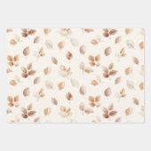 Creme Gold Herbstlaub Geschenkpapier Set (Vorderseite 2)