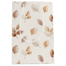Creme Gold Herbstlaub Mittlere Geschenktüte
