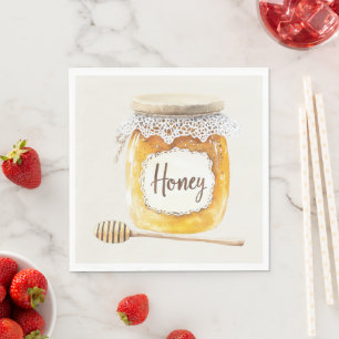 Creme Gold Honig Glas Ernährung Küche Serviette