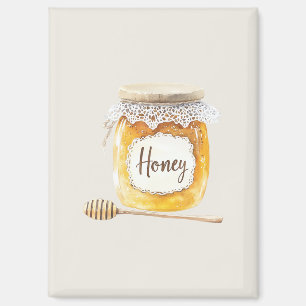 Creme Gold Honigglas Ernährung Küche Magnet
