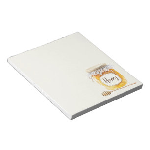Creme Gold Honigglas Ernährung Küche Notizblock