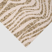 Creme Gold Imitats Glitzer Zebra Seidenpapier (Detail)