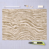 Creme Gold Imitats Glitzer Zebra Seidenpapier (Handwerk)