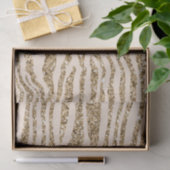 Creme Gold Imitats Glitzer Zebra Seidenpapier (Geschenk)