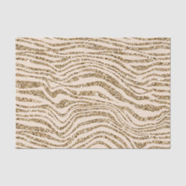 Creme Gold Imitats Glitzer Zebra Seidenpapier