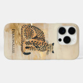 Creme Gold Leopard Case-Mate iPhone Hülle (Rückseite (Horizontal))