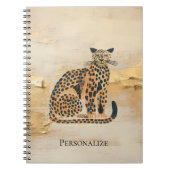 Creme Gold Leopard Notizblock (Vorderseite)