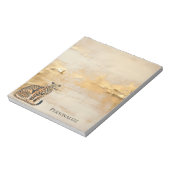 Creme Gold Leopard Notizblock (Rotiert)