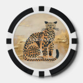 Creme Gold Leopard Pokerchips (Vorderseite)