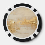 Creme Gold Leopard Pokerchips (Rückseite)
