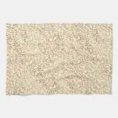 Creme Gold Leopard Print    Geschirrtuch (Horizontal)