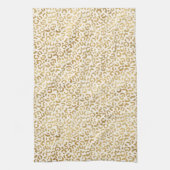 Creme Gold Leopard Print    Geschirrtuch (Vertikal)