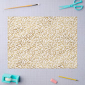 Creme Gold Leopard Print Seidenpapier (Basteln)