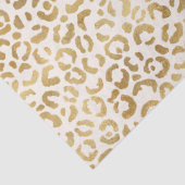 Creme Gold Leopard Print Seidenpapier (Detail)
