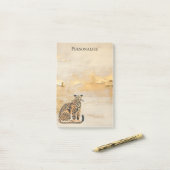 Creme Gold Leopard Tier Post-it Klebezettel (Auf Schreibtisch)