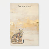 Creme Gold Leopard Tier Post-it Klebezettel (Vorderseite)