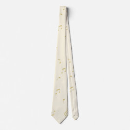 Creme Gold Noten Krawatte