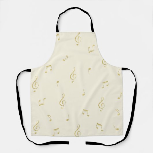 Creme Gold Noten Schürze (Vorderseite)