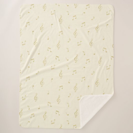 Creme Gold Noten Sherpadecke (Vorderseite)