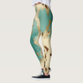 Creme Gold Türkis Cowhide Leggings (Links)