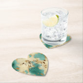 Creme Gold Türkis Cowhide Untersetzer (Vor Ort)