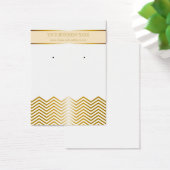 Creme Gold Zickzack Custom Earring Card (Schreibtisch)