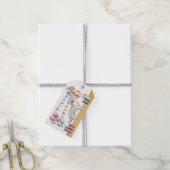 Creme Golden Retriever farbenfrohe Pasta Geburtsta Geschenkanhänger (Mit Garn)