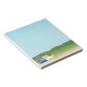 Creme Golden Retriever mit Agility Notizblock (angewinkelt)