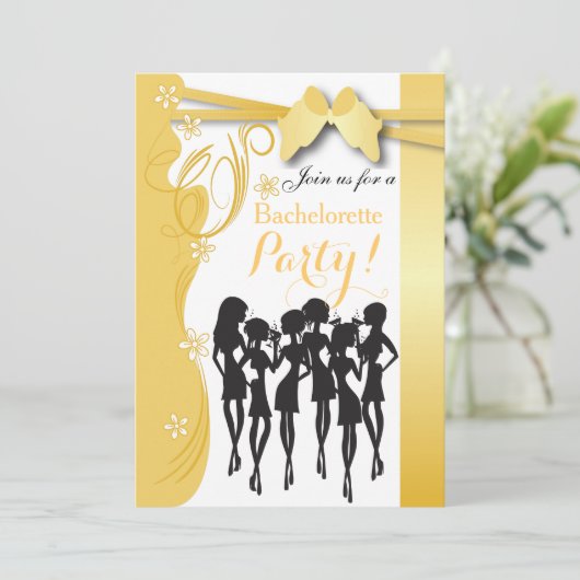 Creme Golden Yellow Party Giro del Malcantone Einladung (Stehend Vorderseite)