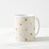 Creme Goldsterne Kaffeetasse (VorderseiteRechts)