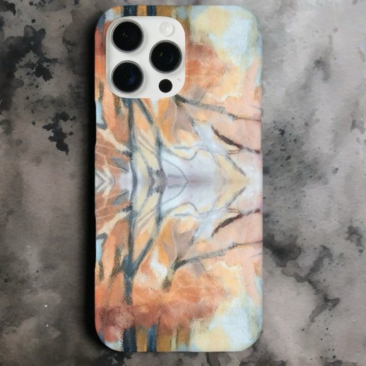 Creme grau orange beige braun abstrakte Wasserfarb Case-Mate iPhone Hülle